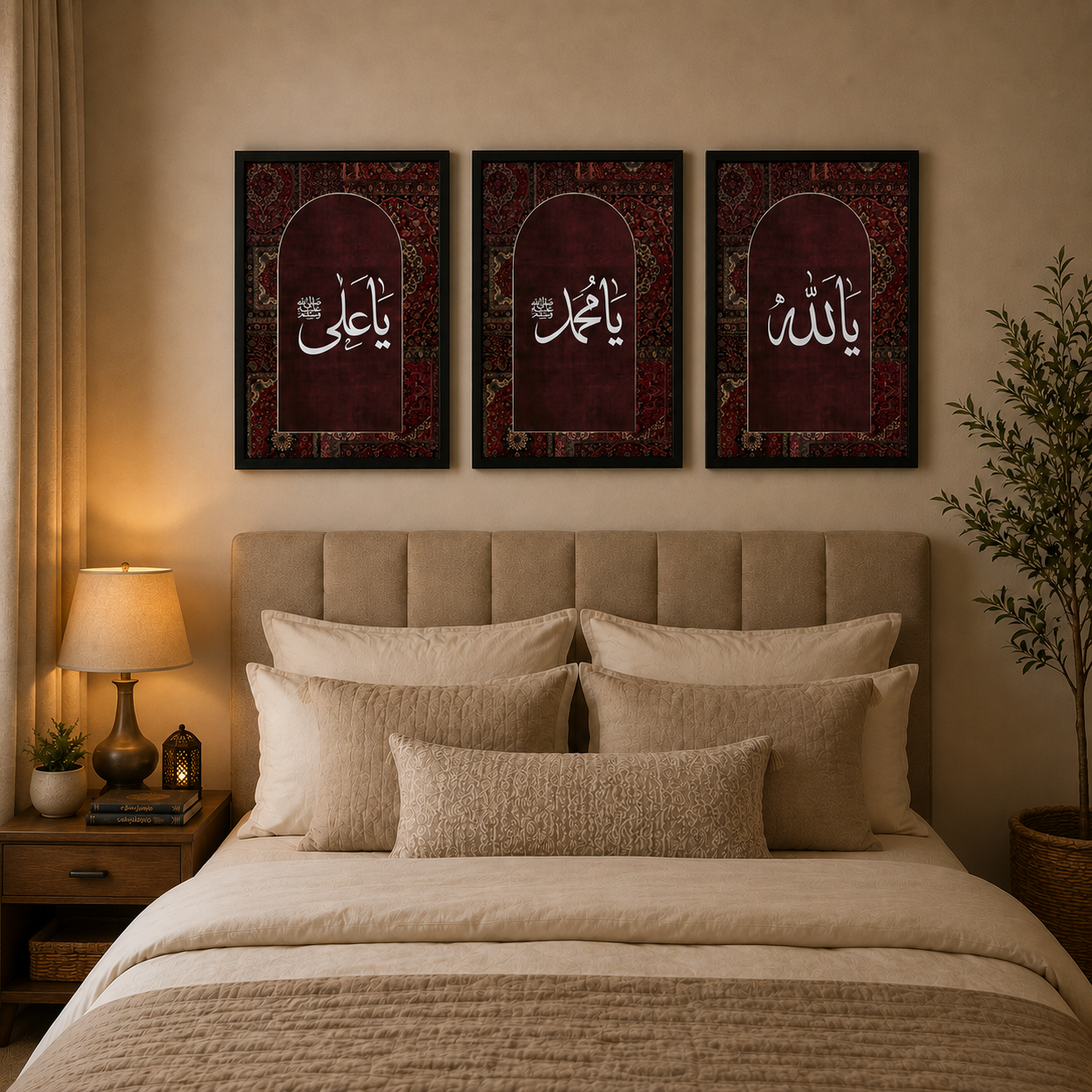 Ya Allah • Ya Muhammad (ﷺ) • Ya Ali (AS) Islamic Painting